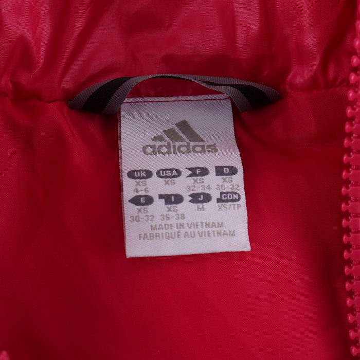 アディダス ダウンジャケット ダウンコート ロゴ 無地 スポーツウエア アウター レディース Mサイズ ピンク adidas