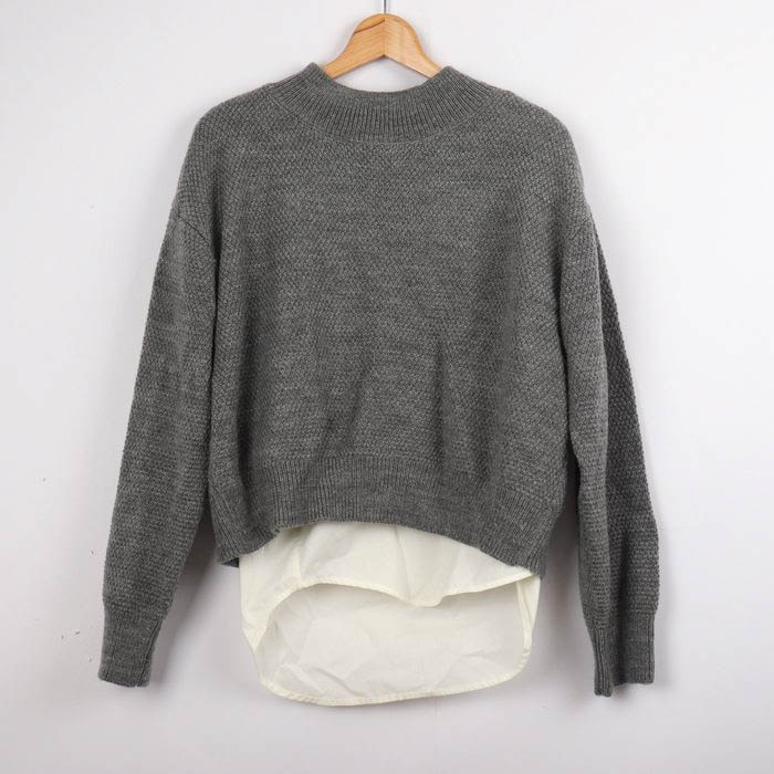 BEAMS GOLF グレー BEAMS グレーニット(Lサイズ) ニットセーター L