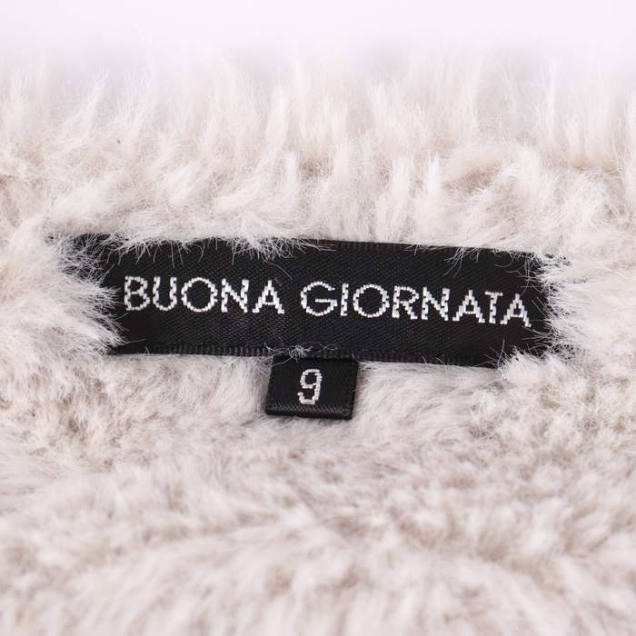 BUONA GIORNATAのAラインノーカラーウールコート