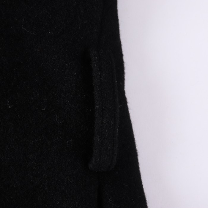 アンタイトル ステンカラーコート ウール/アンゴラ混 無地 アウター 黒 日本製 レディース 2サイズ ブラック UNTITLED