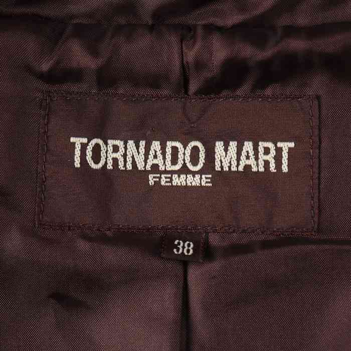 トルネードマート ブルゾン ジャケット ジャンパー ファー 中綿 無地 アウター 日本製 レディース 38サイズ ブラウン TORNADO MART