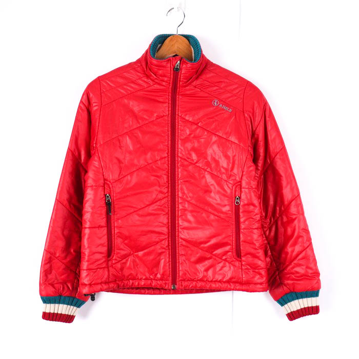 AIGLE エーグル　中綿ジャケット　ロゴ刺繍　赤　XSサイズ