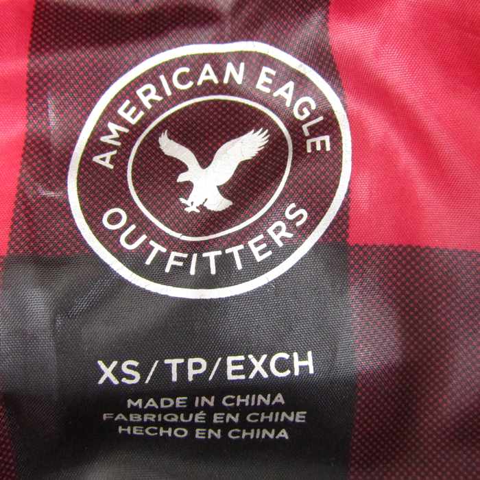 アメリカンイーグル ダウンベスト 無地 アウター メンズ XSサイズ ネイビー American EAGLE 【中古】、ネイビー、XS