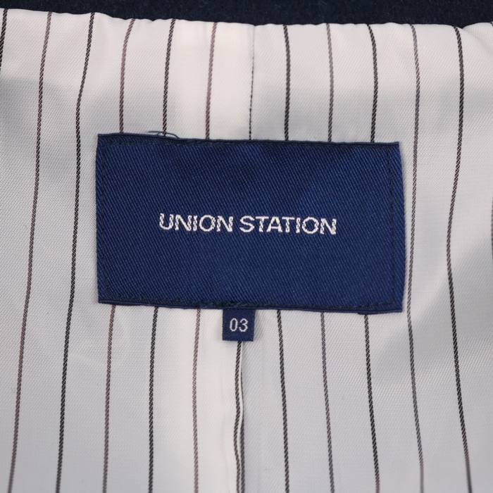 メンズビギ ピーコート ウール混 未使用 UNION STATION アウター メンズ 3サイズ ネイビー MEN'S BIGI 【中古】