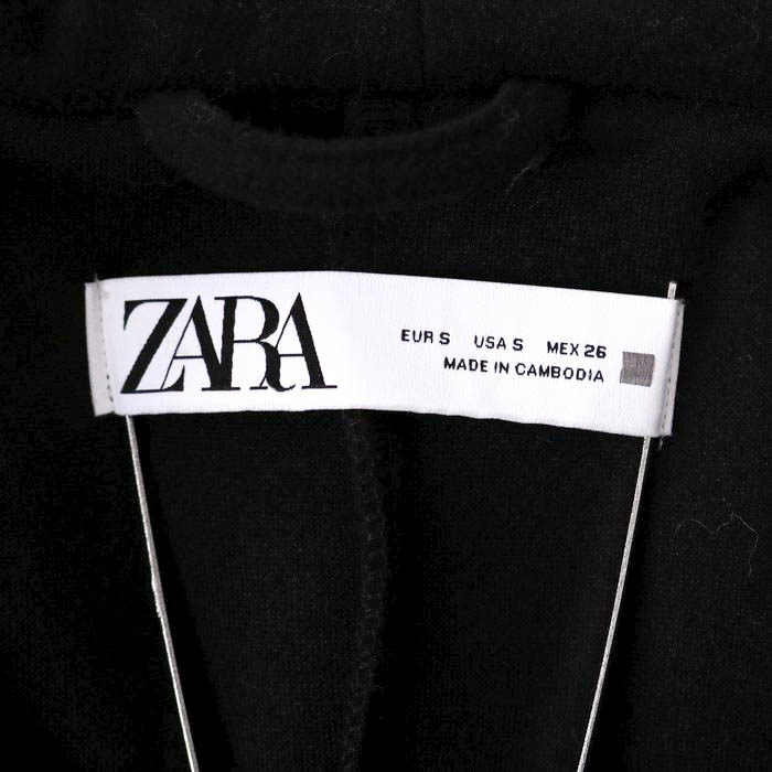ザラ ロングコート アウター 黒 レディース Sサイズ ブラック ZARA