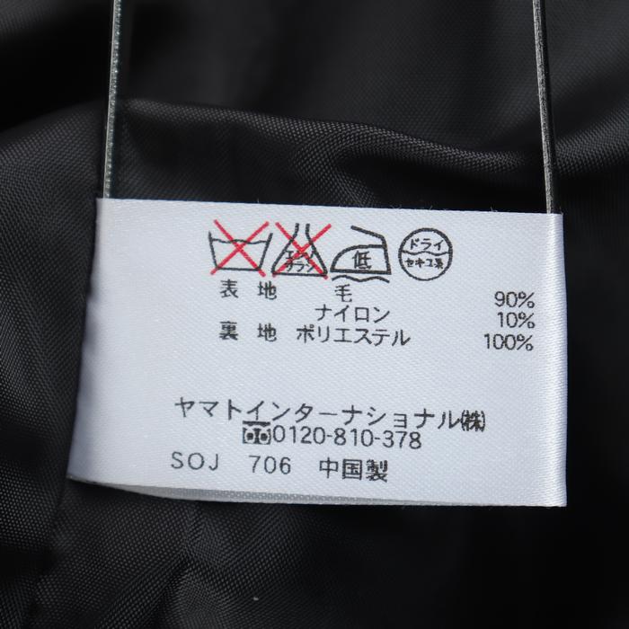 クロコダイル ピーコート ウール混 チェック柄 アウター