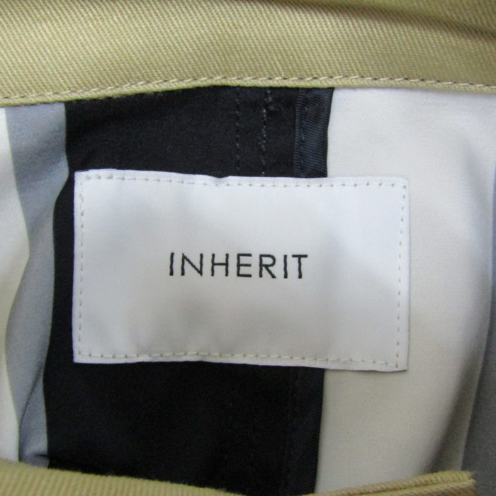 インヘリット ステンカラーコート アウター ショートコート フード付き メンズ Mサイズ ベージュ INHERIT 【中古】｜INHERIT｜店舗買取｜ ジャケット/アウター＞その他アウター｜USEDのアパレル通販サイト - SMASELL（スマセル）