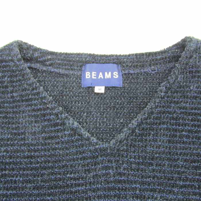 BEAMS ニット 美品 Mサイズ ビームス ネイビー ビームス ニット 長袖 ブランド トップス 日本製 レディース Mサイズ
