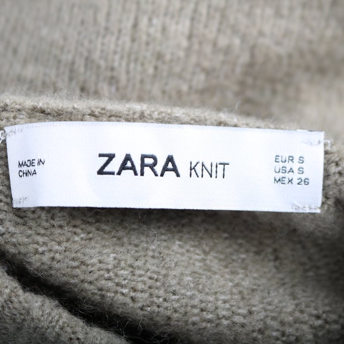 ZARA - ザラ ZARA カットソー Tシャツ クルーネック 長袖 S 黒