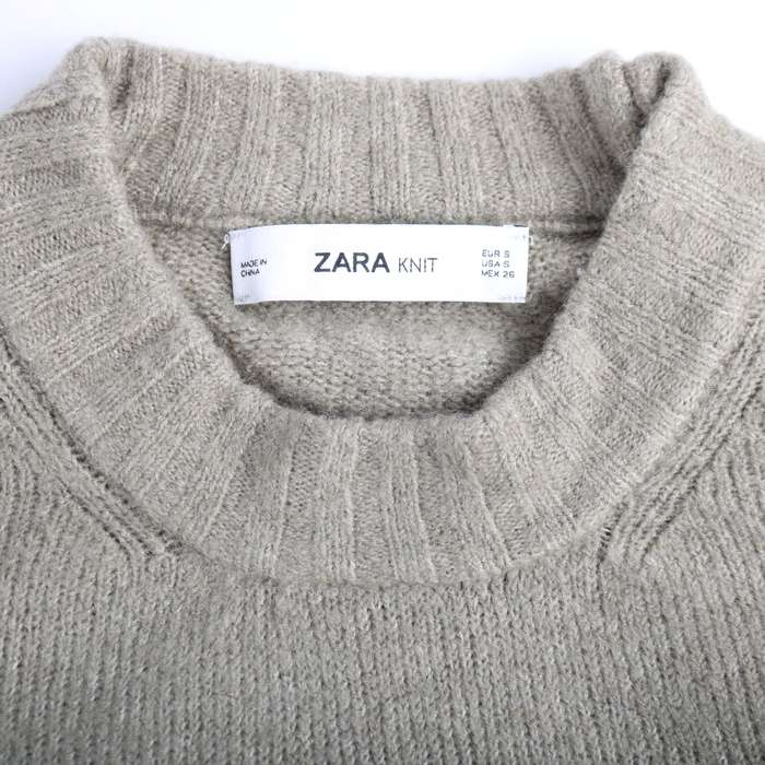 ZARA - ザラ ZARA カットソー Tシャツ クルーネック 長袖 S 黒
