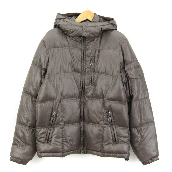 【海外配送可】【送料無料】 used]DAKS シルバー ダウンジャケット フード付き ジャケット・アウター