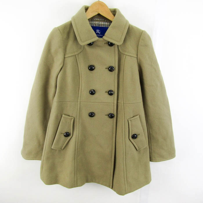 バーバリーブルーレーベル ロングコート ダブルコート アウター ウール レディース 38サイズ ベージュ BURBERRY BLUE LABEL  【中古】｜BURBERRY BLUE LABEL｜店舗買取｜ジャケット/アウター＞その他アウター｜USEDのアパレル通販サイト -  SMASELL（スマセル）