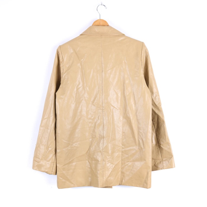 新品 INDIVI インディヴィ レザージャケット ライダース ベージュ