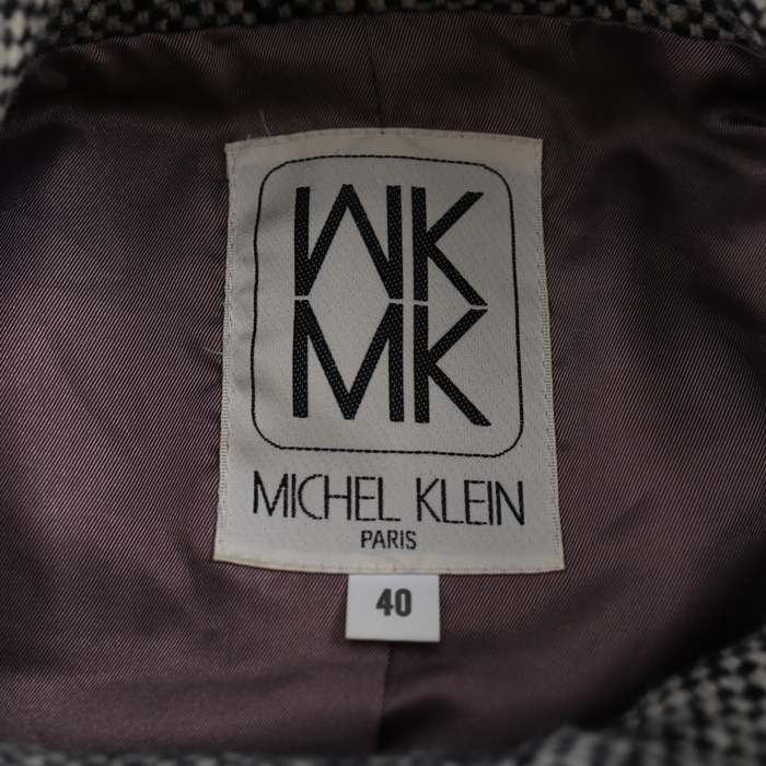 ミッシェルクラン ロングコート アウター レディース 40サイズ ホワイト系×ブラック系 MICHEL KLEIN 【中古】｜MICHEL KLEIN ｜店舗買取｜ジャケット/アウター＞その他アウター｜USEDのアパレル通販サイト - SMASELL（スマセル）