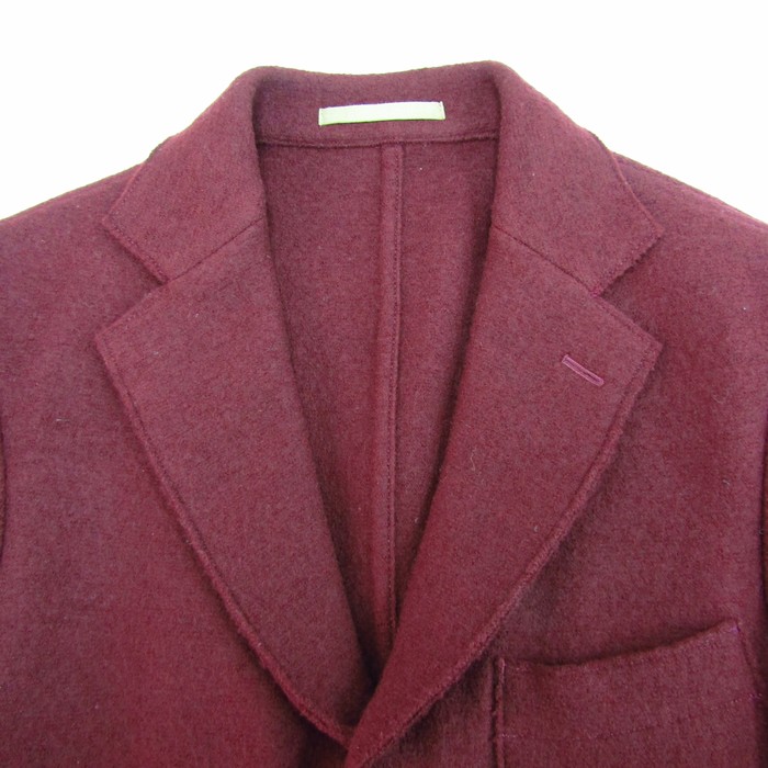 新品 XXL トゥモローランド テーラードジャケット シルク 千鳥 ワインレッド 新品 XXL トゥモローランド テーラードジャケット シルク 千鳥 ワイン