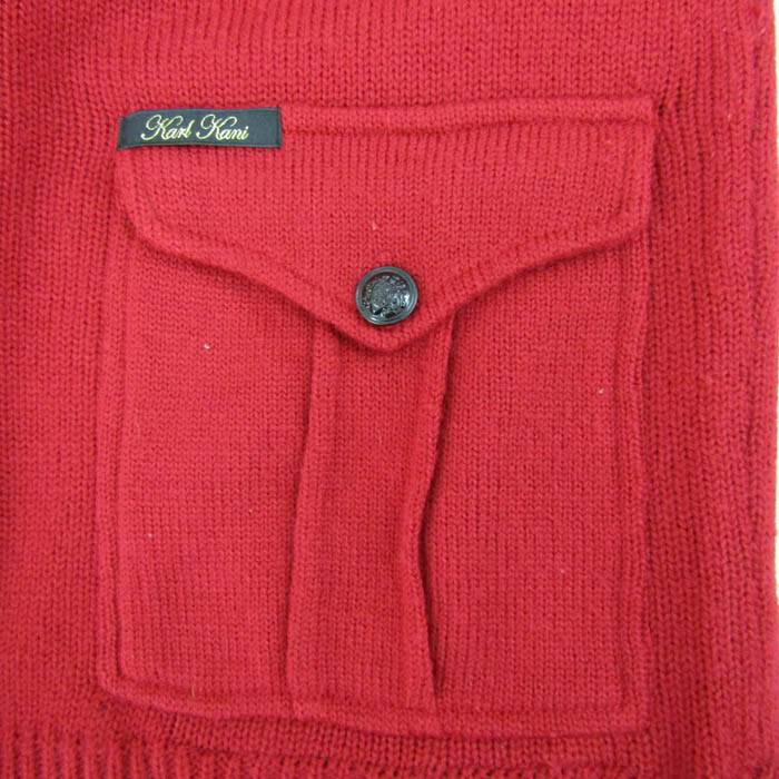 カールカナイ ニットジャケット ウール混 アウター メンズ Mサイズ