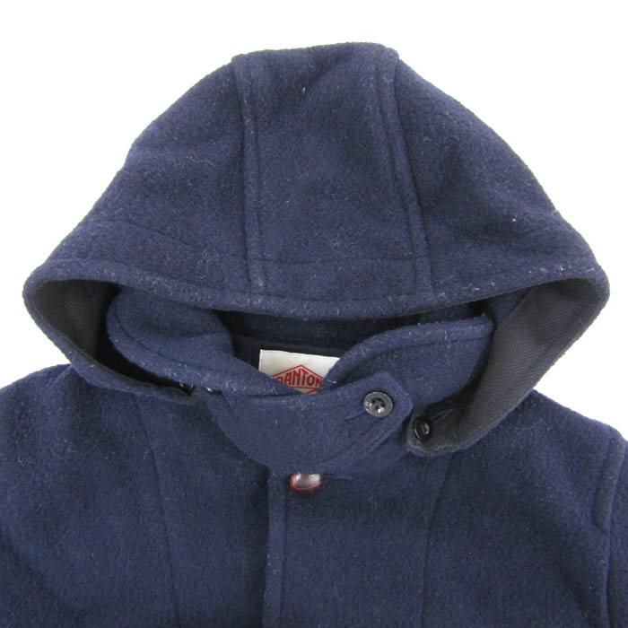 【美品】 ダントン DANTON フーデット ハーフコート 38 ネイビー ♪ ダントン フーデッドコート アウター レディース 38サイズ ネイビー