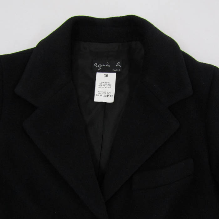 アニエスベー チェスターコート ロングコート アウター アンゴラ混