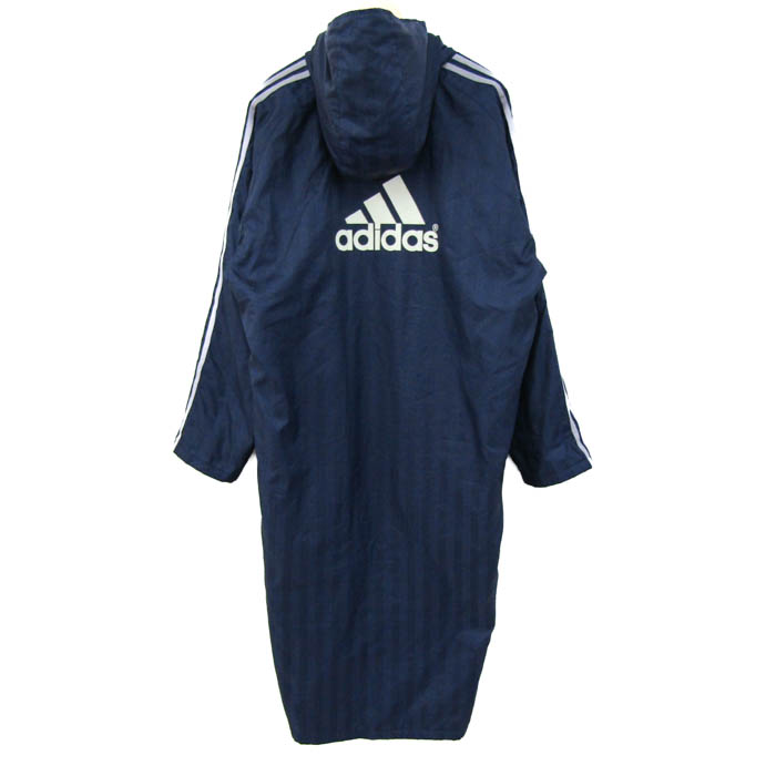 アディダス ベンチコート裏ボア/メンズ Lサイズ ネイビー 紺