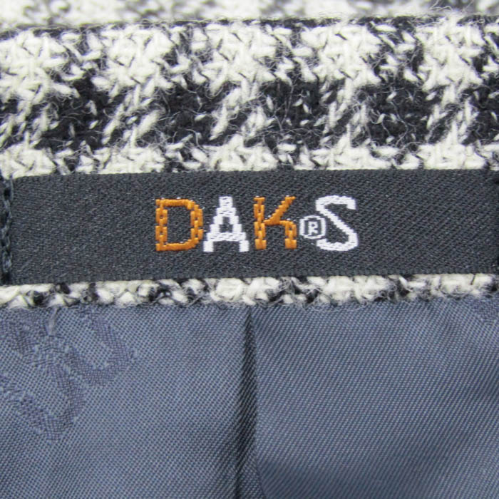 ダックス テーラードジャケット アウター ウール チェック柄