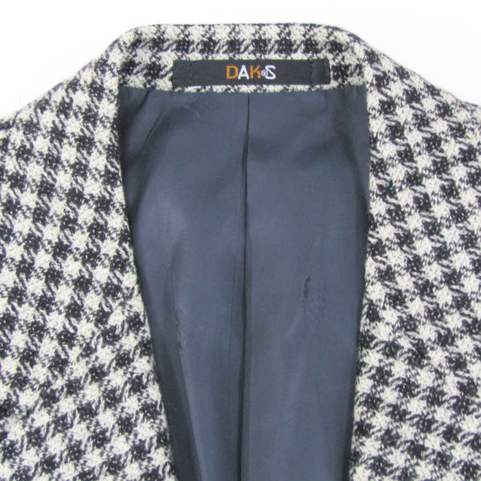 ダックス テーラードジャケット アウター ウール チェック柄