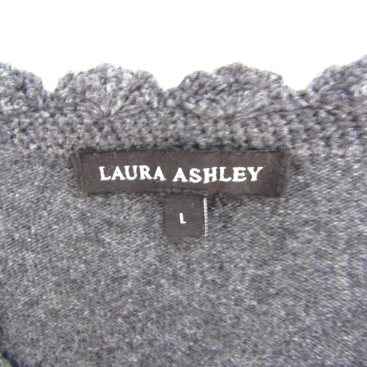 laura ashley (M) 羊毛 総柄 花柄 ニット カーディガン LAURA ASHLEY - laura ashley (M) 羊毛 総柄 花柄 ニット カーディガン