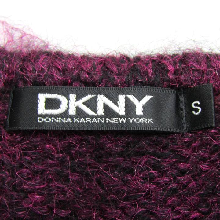 ディーケーエヌワイ ニット トップス 長袖 Vネック セーター モヘヤ混 レディース Sサイズ パープル DKNY ディーケーエヌワイ ニット トップス 長袖 Vネック セーター モヘヤ混