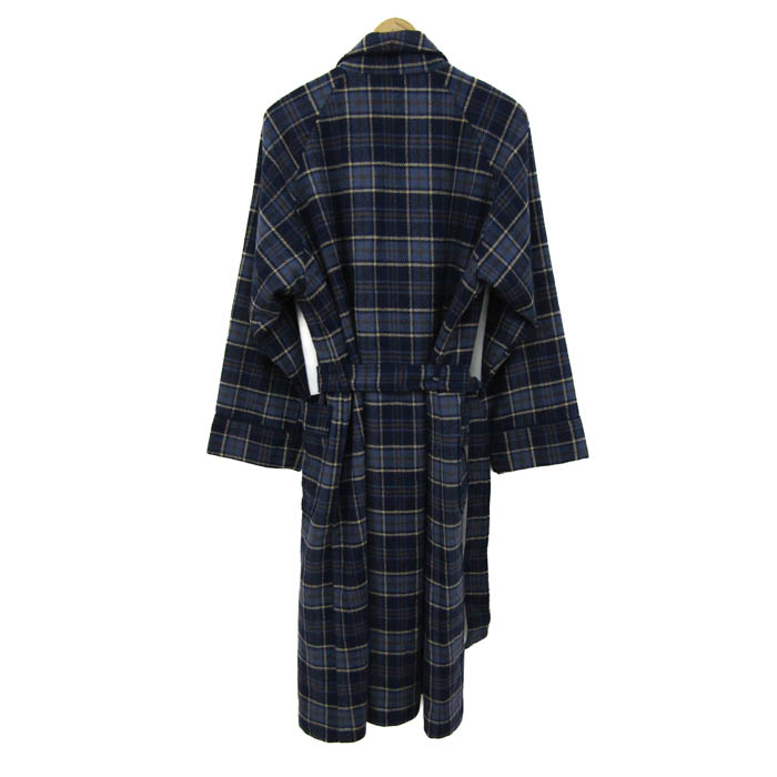 ダックス ロングコート ラップコート ガウン アウター チェック柄