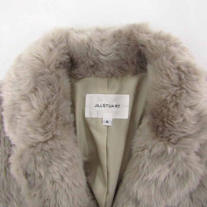 ジルスチュアート ファーコート フェイクファー アウター レディース S