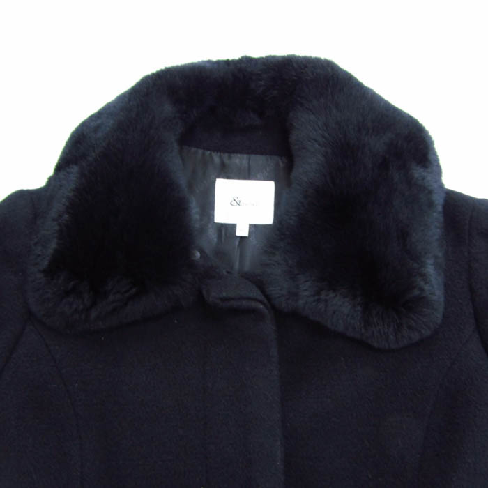 アンドバイピーアンドディ ウールコート ロングコート アウター ファー  