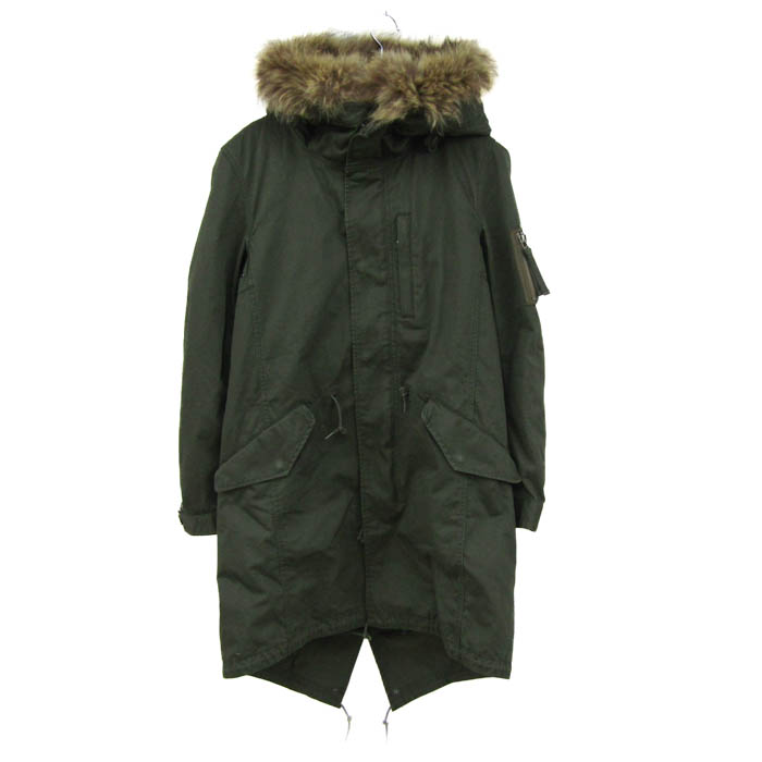 AMERICAN RAG CIE オリーブグリーン モッズコート アメリカンラグシー モッズコート アウター ミリタリーコート 裏ボア