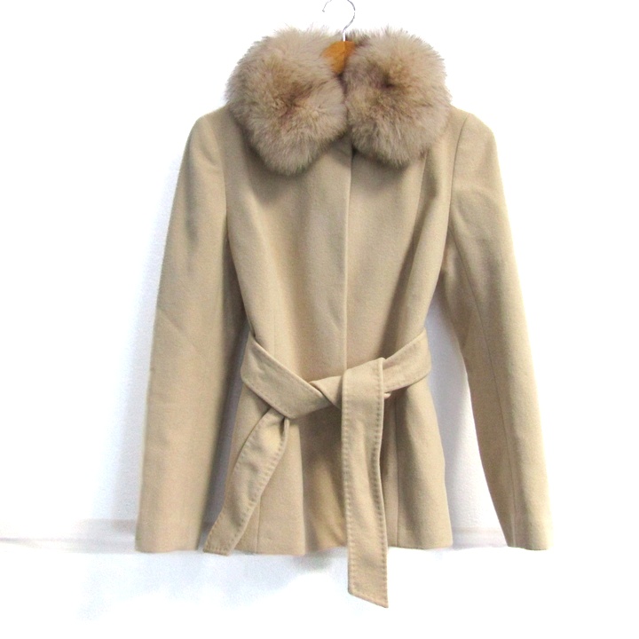 クミキョク ショートコート ウールコート アウター アンゴラ混