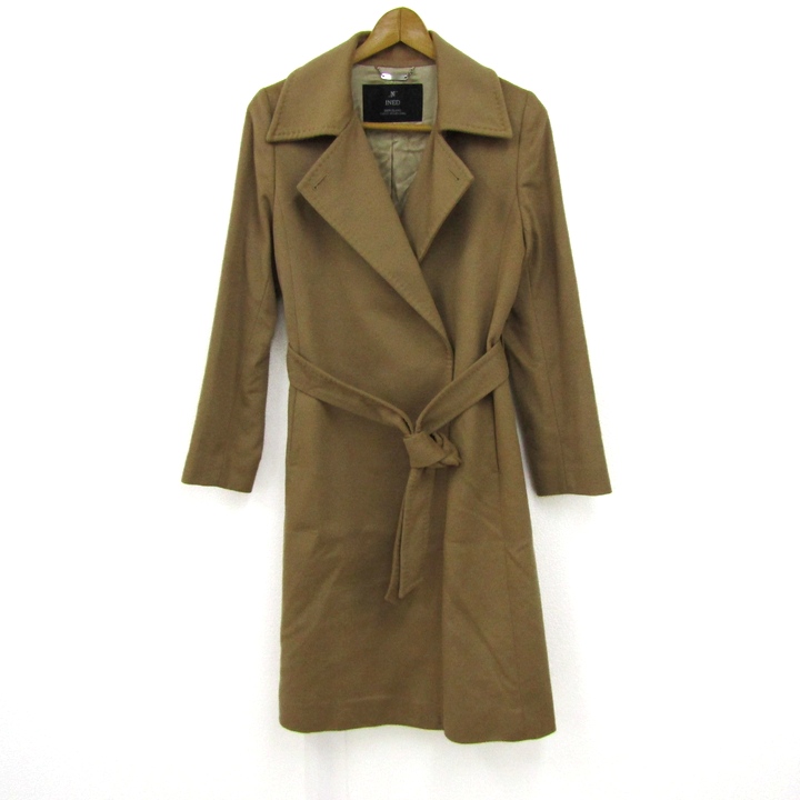 イネド ガウンコート ウールコート ジャケット アウター 大きいサイズ