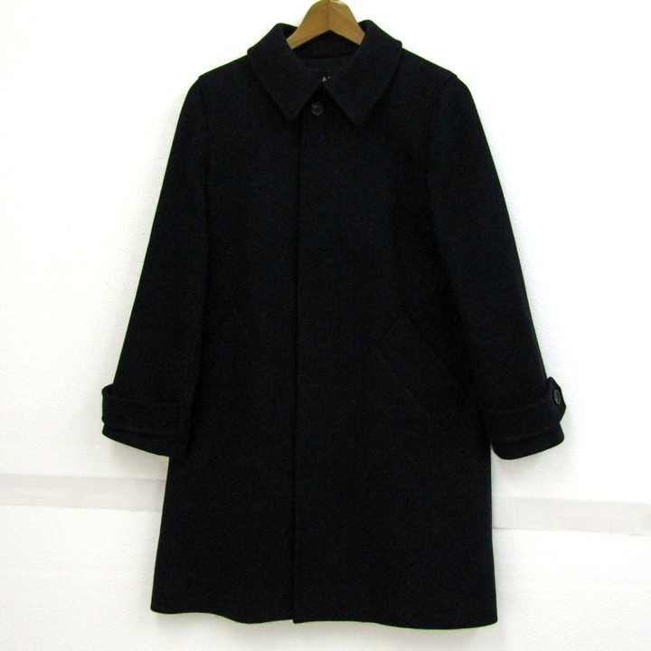ポーランド製 A.P.C. アーペーセー Pコート ネイビー 高級感 光沢 L