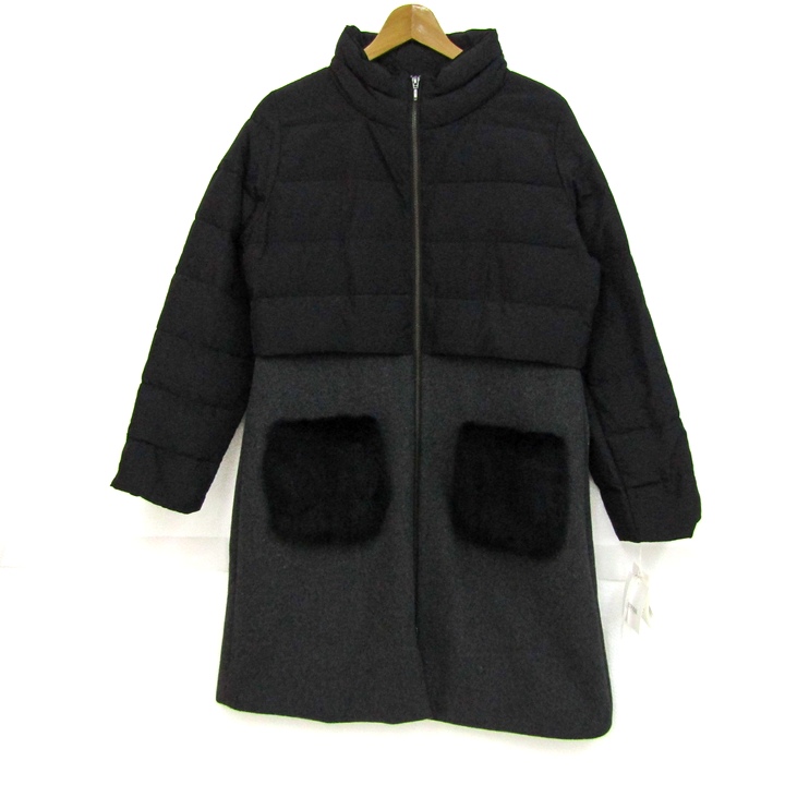 ユナイテッドアローズ フェイクムートンコート フード付き 裏ボア