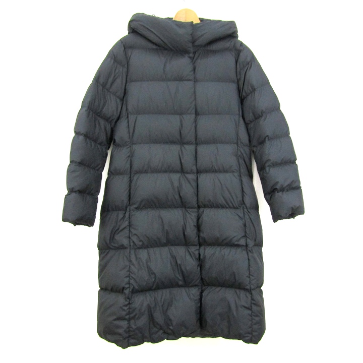 ユニクロ ダウンジャケット ダウンコート ロング丈 フード ファー 無地