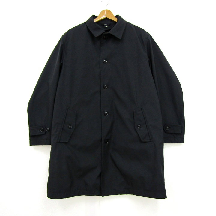 〈新品〉SPEZZATO MACKENZIE【L】ダウンライナー付 コート 黒 スペザートマッケンジー ステンカラーコート アウター ライナー付き