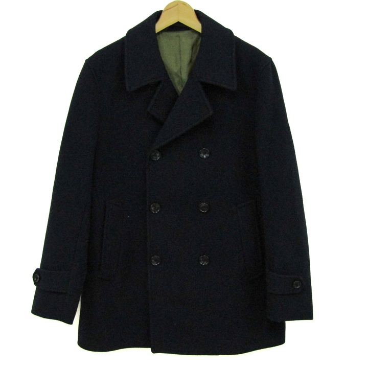 UNITED ARROWS ブラック ウールピーコート　pコート　古着 UNITED ARROWS / ユナイテッドアローズ ピーコート/Pコート/ウール