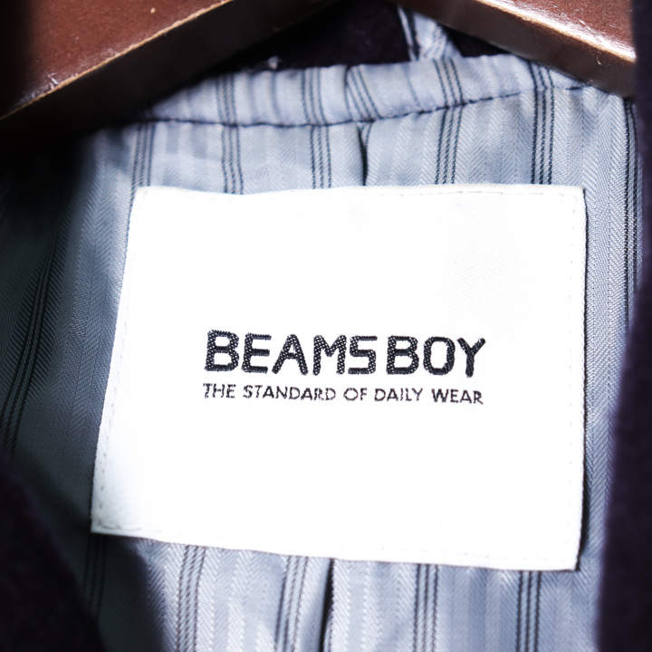 未使用☆ BEAMS BOY ヘリンボーンウール ダッフルコート