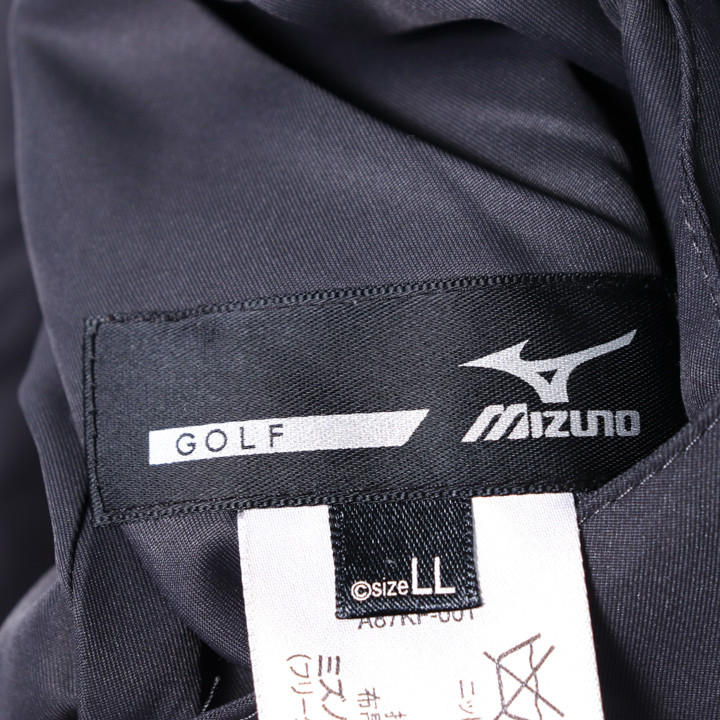 ミズノ ブルゾン ゴルフ Vネック リバーシブル ジャケット アウター スポーツ ウール/ブレスサーモ混 メンズ LLサイズ ブラック Mizuno