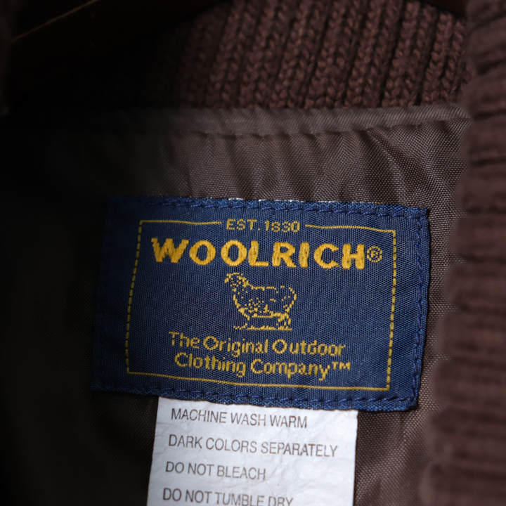 ウールリッチ 中綿ブルゾン ジップアップ 無地 ジャケット アウター ストレッチ メンズ Lサイズ ブラウン WOOLRICH 【中古】