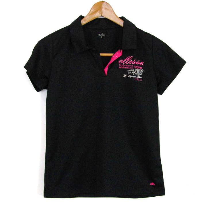 希少　ellesse テニスウェア　3点セット　ブラック　サイズM エレッセ エレッセ ポロシャツ 半袖 スポーツウエア トレーニングウエア
