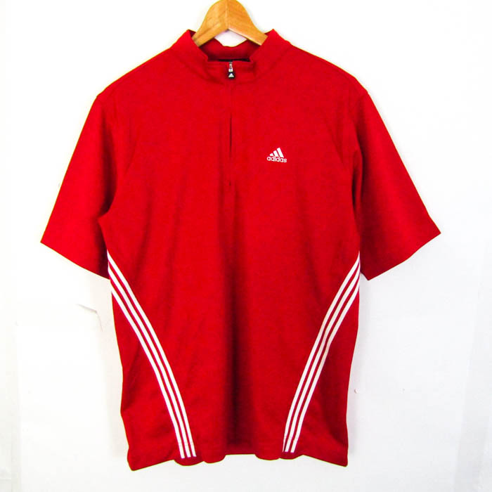   GOLF 半袖モックネックTシャツ XL 赤 トミー ヒルフィガー ゴルフ（TOMMY HILFIGER GOLF