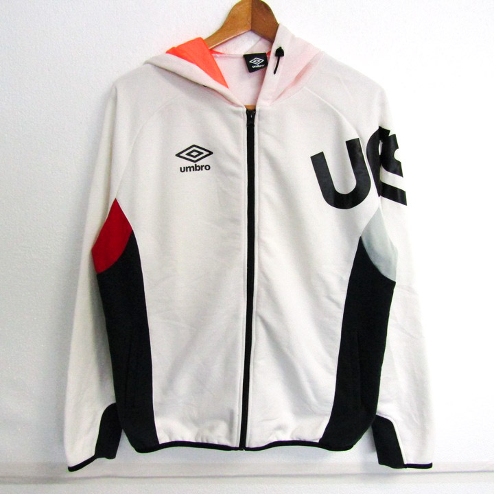 UMBRO ジップアップジャケット ホワイト/ブラック