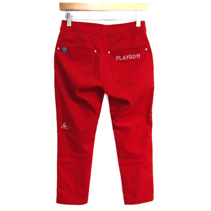 ルコックスポルティフ ゴルフ ロングパンツ ゴルフウエア ボトムス 赤