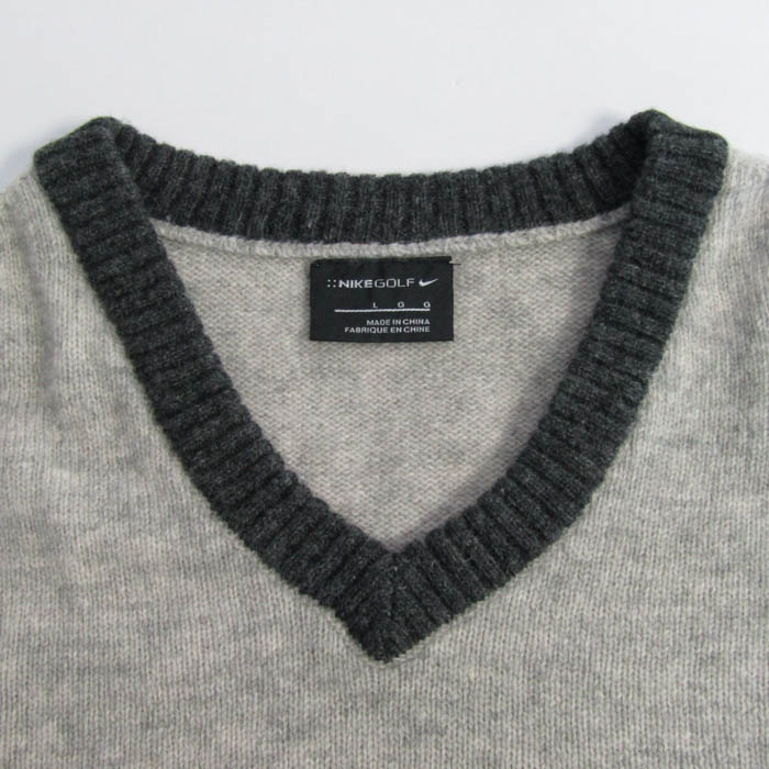 ナイキゴルフ ニット セーター 長袖 ウール100% ゴルフウエア トップス