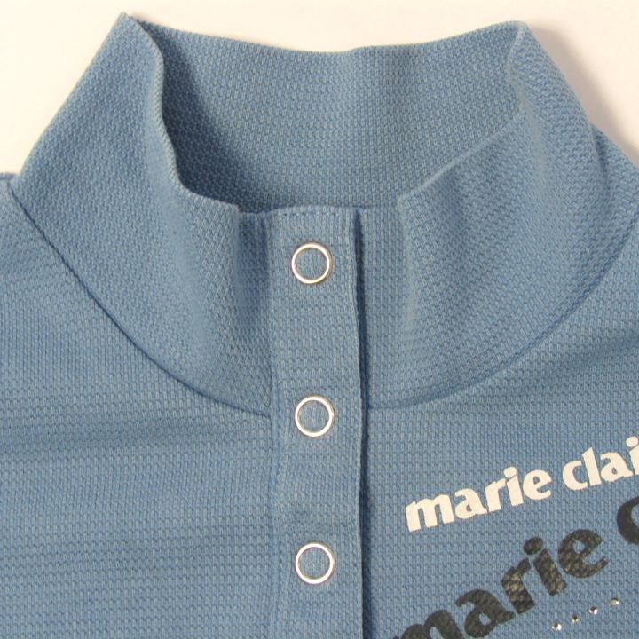 マリクレールスポーツ 長袖Tシャツ トップス ハーフジップ スポーツ