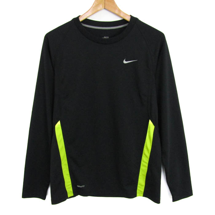 ナイキ 長袖Tシャツ フィットドライ スポーツウエア トップス 黒