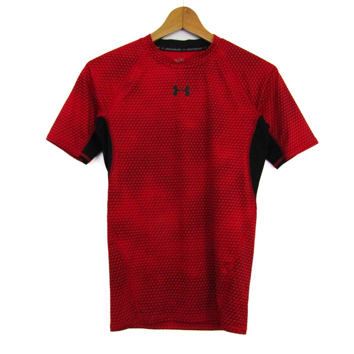 23997　アンダーアーマー　メンズ　Ｔシャツ　赤　サイズSM アンダーアーマー 半袖Tシャツ ストレッチ スポーツウエア