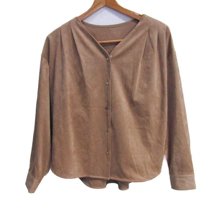 ビス ブラウス シャツ 長袖 未使用 ストレッチ トップス レディース M 